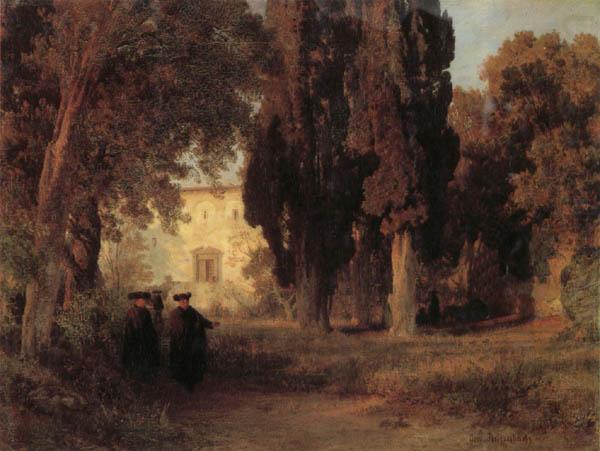 Monastery Garden, Oswald achenbach